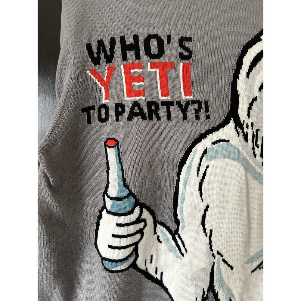 Yetti Party Sweater Women’s Sz M Long Length So Cute And Nice Quality - Picture 2 of 5